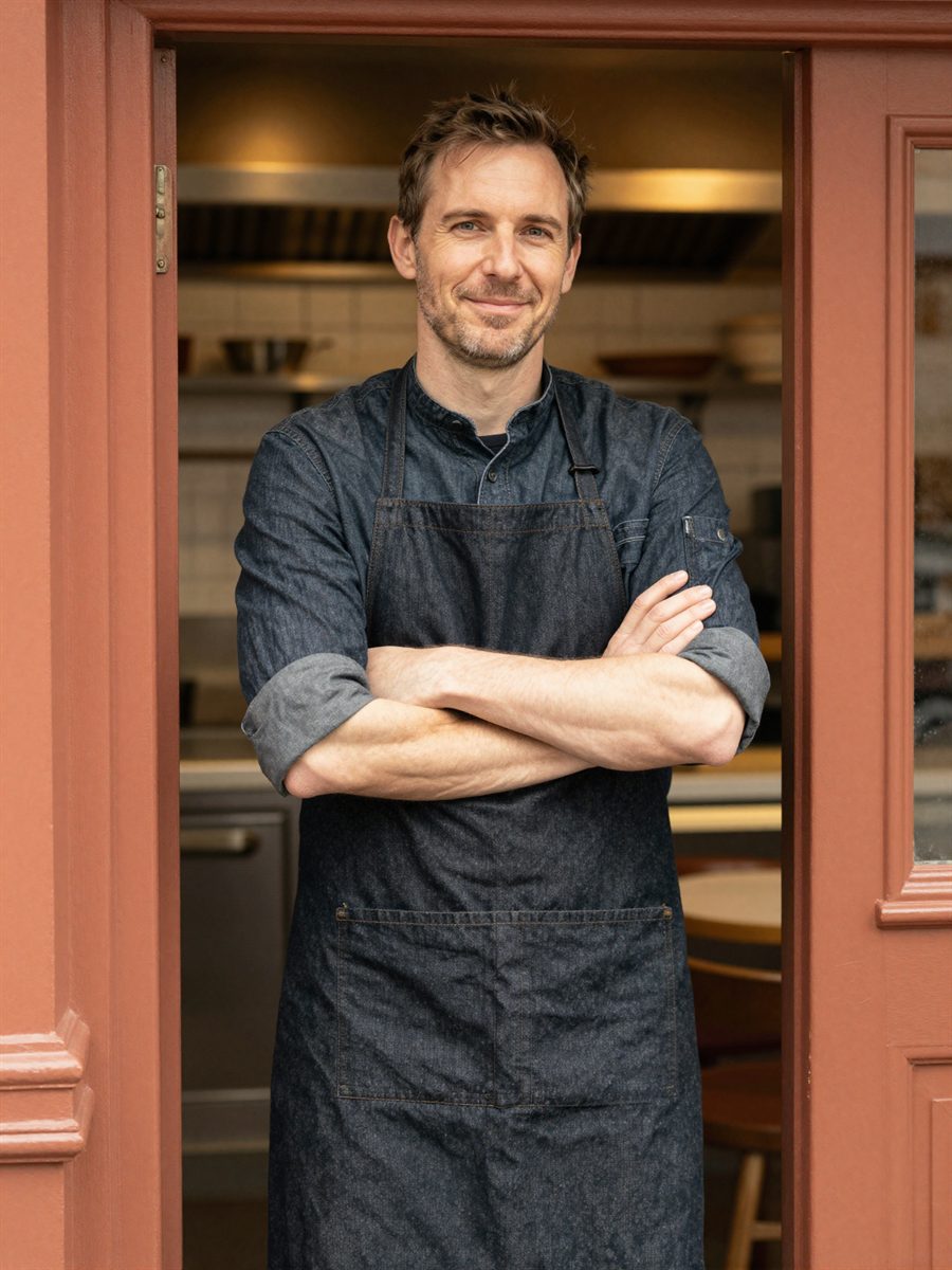 Dan Ellery, chef-owner of The Copper Fig, in the kitchen doorway